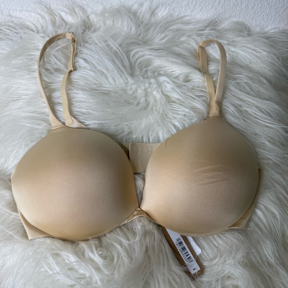 Skims Ultimate Push-Up Plunge Bra Size 32D Sand NWT New Kim